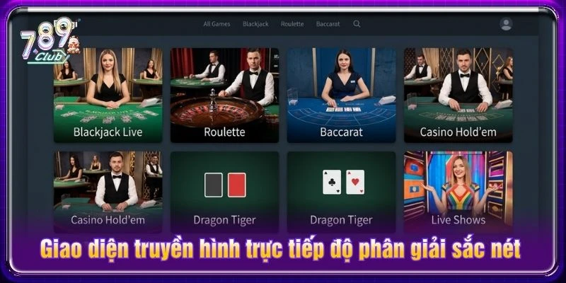 Giao diện truyền hình trực tiếp độ phân giải sắc nét Giao diện truyền hình trực tiếp độ phân giải sắc nét